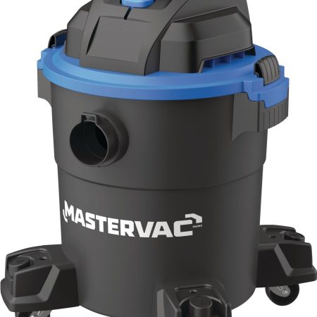 Mastervac AT18116P 4.0 Peak HP Poly Wet/Dry Shop Vacuum with Hose and Accessories, 22.7-L