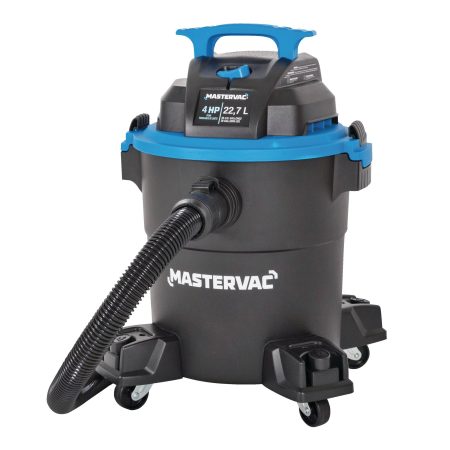 Mastervac AT18116P 4.0 Peak HP Poly Wet/Dry Shop Vacuum with Hose and Accessories, 22.7-L