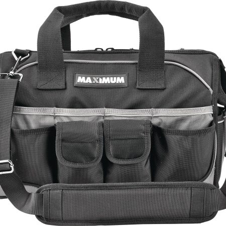 MAXIMUM Duffle Tool Bag w/ Shoulder Strap, 46 Pockets, 16-in