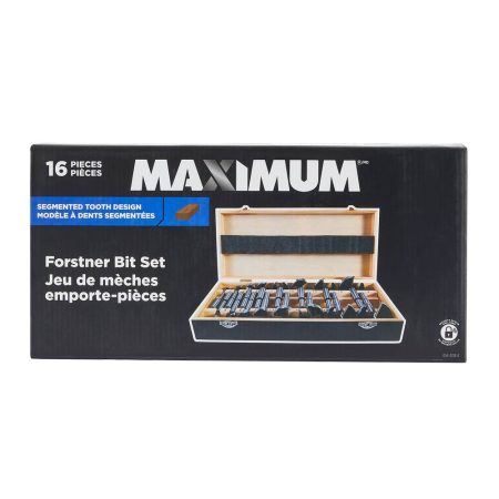 MAXIMUM Forstner Accessory Drill Bit Set, 16-pc