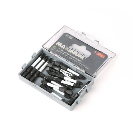 MAXIMUM PH2 Phillips Impact Ready Tic-Tac Screw Bit Set, 2-in, 15-pk