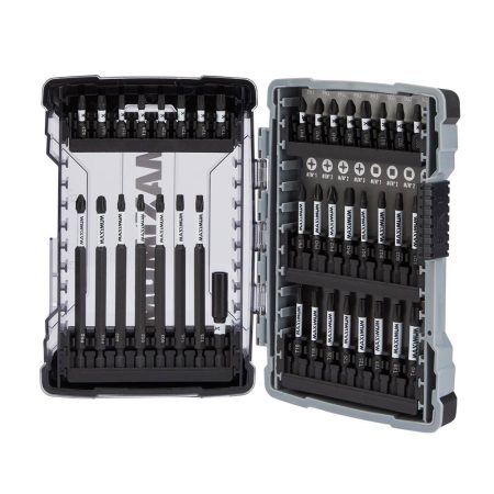 MAXIMUM Impact Ready Magnetic Carbide Assorted Screwdriver Bit Set , 40-pc