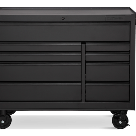 MAXIMUM Rolling Tools Storage Cabinet w/ 9 Drawers, Matte Black, 41-in