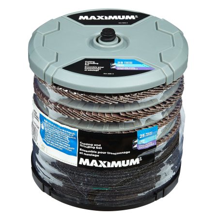 MAXIMUM 5-in Aluminum Oxide Flap Discs & Cut off Wheels Set for Metal, 25-pc