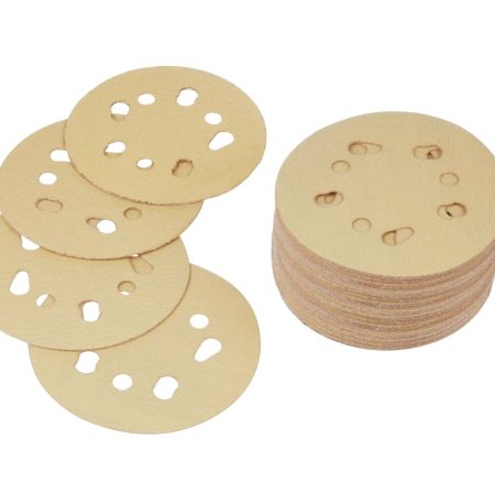 MAXIMUM 5-in Assorted Grit Universal Hole Aluminum Oxide Random Orbit Sanding Disc Set for Wood, Metal, Plastic, 50-pc