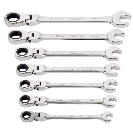 MAXIMUM Flexhead Ratcheting Wrench Set, Alloy Steel, 7-pc, Metric