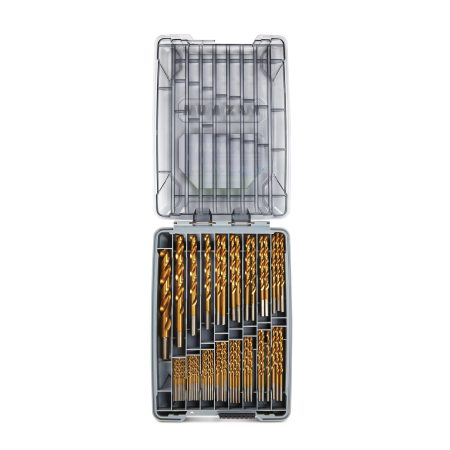 MAXIMUM Precision Point  7-Edge Titanium Drill Bit Set for Wood, Metal, Plastic, 84-pc