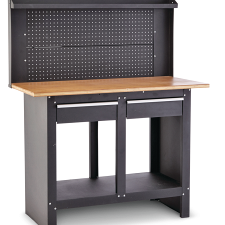 MAXIMUM Steel Heavy-Duty Workbench/Work Table w/ Pegboard, Slide Drawers & Shelf, 48x 24 x 61-in