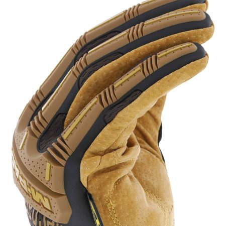 Mechanix Wear® Impact Pro Leather Hook and Loop Cuff Glove, Black/Tan, Assorted Sizes