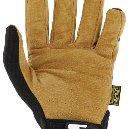 Mechanix Wear® Impact Pro Leather Hook and Loop Cuff Glove, Black/Tan, Assorted Sizes