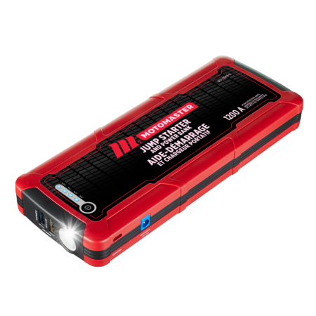 MotoMaster Booster Pack/Jump Starter & USB Power Bank, Lithium-ion, 1200-Amp, 12V