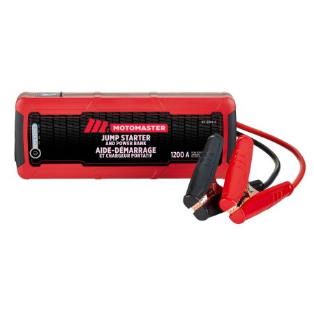 MotoMaster Booster Pack/Jump Starter & USB Power Bank, Lithium-ion, 1200-Amp, 12V