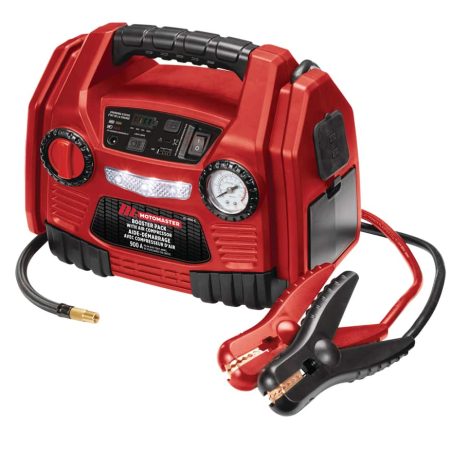 MotoMaster Booster Pack/Jump Starter, with Air Compressor, 900 Peak Amp, 12V