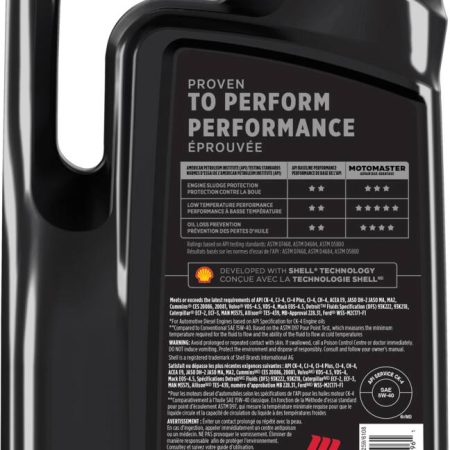 MotoMaster 5W40 Synthetic Diesel Engine/Motor Oil, 5-L