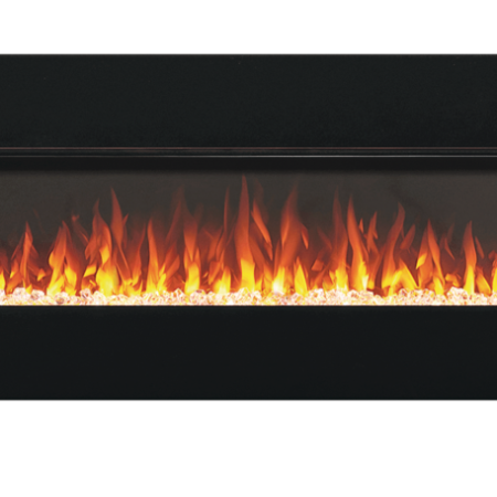 Napoleon Wall Mount Electric Fireplace With Bluetooth, 50-in, 1500W, Includes Remote Control, Black