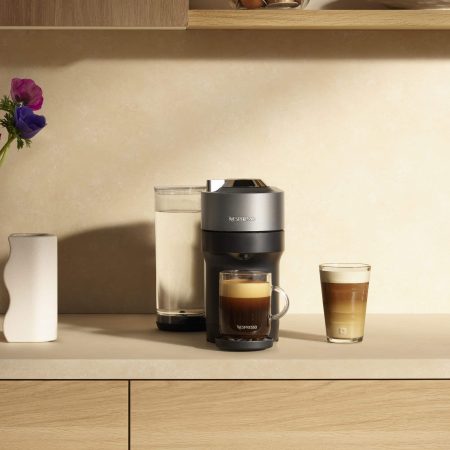 Nespresso Vertuo POP+ Single Titan Coffee Machine, Dark Grey, 1-Cup