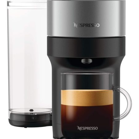 Nespresso Vertuo POP+ Single Titan Coffee Machine, Dark Grey, 1-Cup