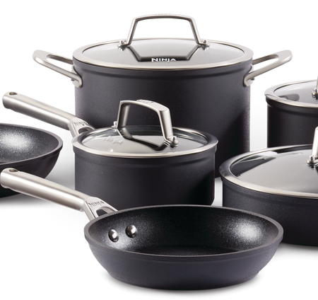 Ninja™ Foodi™ NeverStick™ Premium Cookware Set, PFOA Free, Black, 10-pc