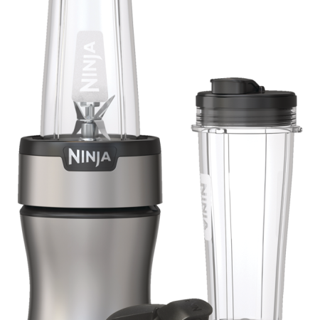 Ninja® Nutri Personal Blender w/ 2 Travel Jars, Silver, 591mL