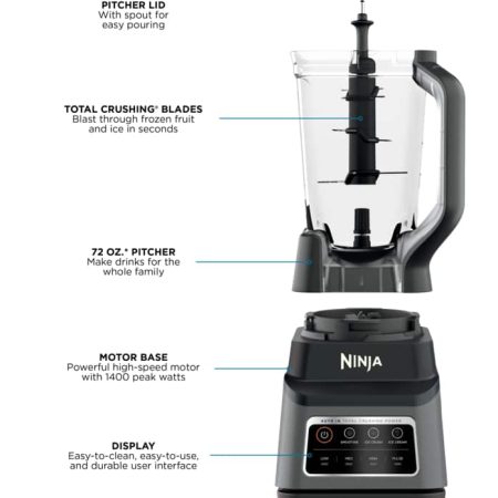 Ninja® Professional Plus Blender w/ 3 Pre-Set Auto IQ Programs, Stainless Steel, 1400W