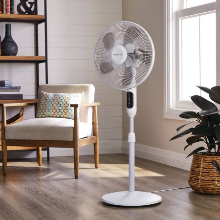 NOMA Dual Blade 3-Speed Pedestal Fan w/ Remote, 16-in