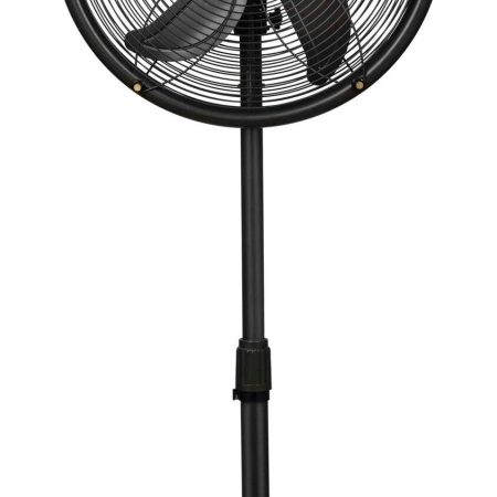 NOMA Outdoor Oscillating Pedestal/Stand Misting Fan, 3-Speed, Black, 18-in