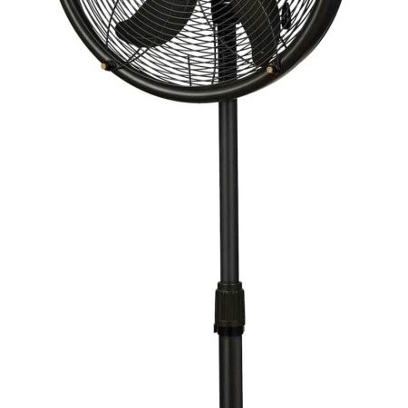 NOMA Outdoor Oscillating Pedestal/Stand Misting Fan, 3-Speed, Black, 18-in