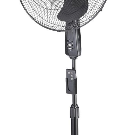 NOMA Oscillating Pedestal/Stand Fan w/Remote Control, 3-Speed, Black, 18-in