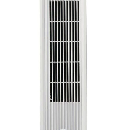 NOMA Oscillating Tower Fan w/Remote Control, 3-Speed, White, 46-in