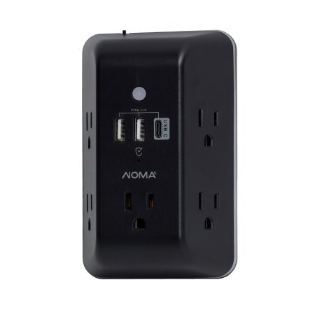 NOMA 5-Port Outlet with 2 USB-A + USB-C + Night Light