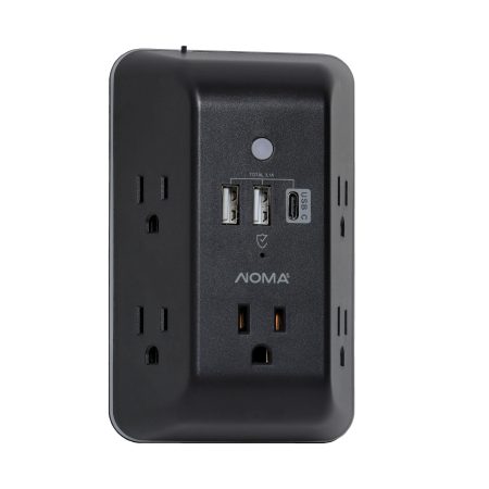 NOMA 5-Port Outlet with 2 USB-A + USB-C + Night Light