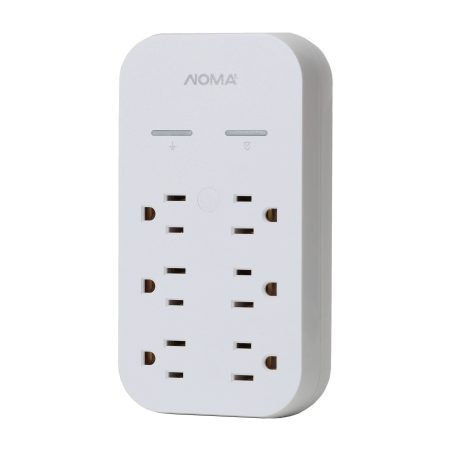 NOMA 6-Outlet Wall Block with 2 USB-A & USB-C Charging Ports