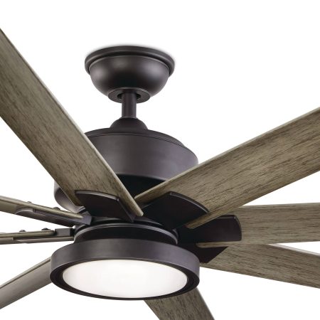 NOMA Elliot 8- Blade 6-Speed Indoor Ceiling Fan with DC Motor & Remote, 72-in, Matte Black