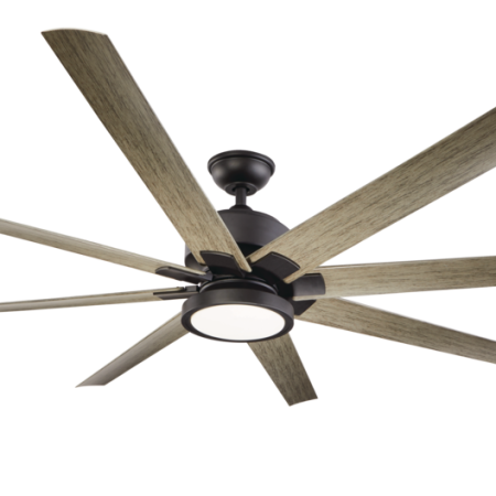 NOMA Elliot 8- Blade 6-Speed Indoor Ceiling Fan with DC Motor & Remote, 72-in, Matte Black