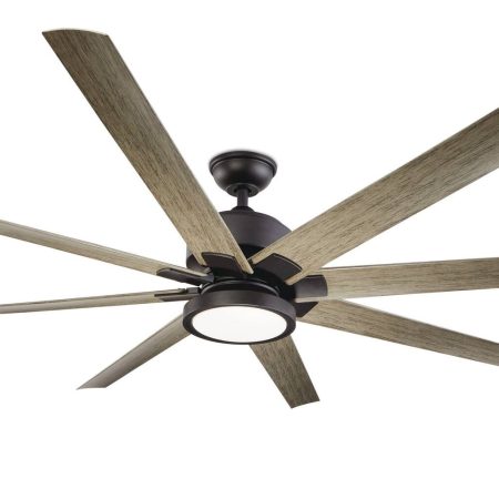 NOMA Elliot 8- Blade 6-Speed Indoor Ceiling Fan with DC Motor & Remote, 72-in, Matte Black