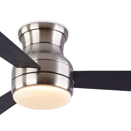 NOMA Hayden 3-Reversible Blade 6-Speed Ceiling Fan with Dimmable LED & Remote, 44-in, Brushed Nickel