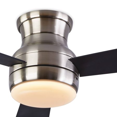 NOMA Hayden 3-Reversible Blade 6-Speed Ceiling Fan with Dimmable LED & Remote, 44-in, Brushed Nickel