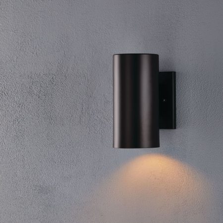 NOMA Cylinder Outdoor Wall Light, Matte Black