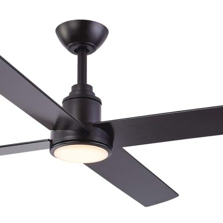 NOMA Marshall 4- Blade 6-Speed Ceiling Fan with Integrated LED Light Kit & Remote, Matte Black, 52-in