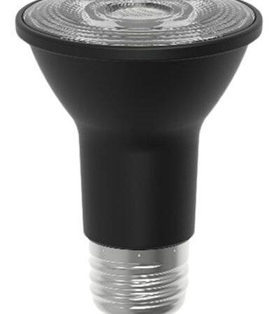 NOMA PAR20 E26 Base Dimmable LED Flood Light Bulb with Matte Black Base, 2700K,  Warm White, 50W