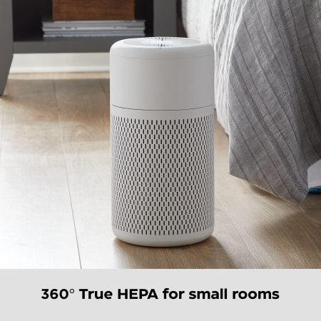 NOMA True HEPA Small Air Purifier with Ionizer & Washable Filter, Removes Allergens & Odours, White, Small Room