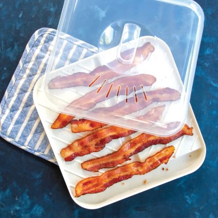 Nordicware Microwave Bacon Rack,  BPA-Free, Dishwasher Safe, Brown, 27.9x7.30cm