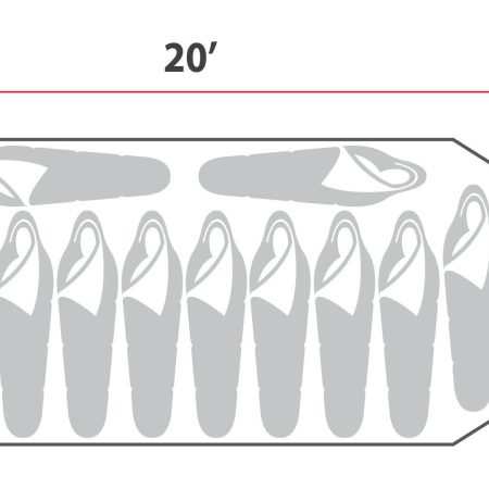 Outbound 3-Season, 12-Person Camping Dome Tent w/ Rain Fly & Carry Bag