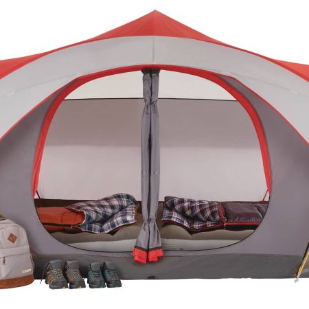 Outbound 3-Season, 8-Person, 2-Room Camping Dome Tent w/ Room Divider, Rain Fly & Carry Bag