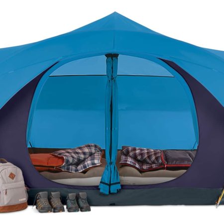 Outbound 3-Season, 8-Person, 2-Room Camping Dome Tent w/ Room Divider, Rain Fly & Carry Bag