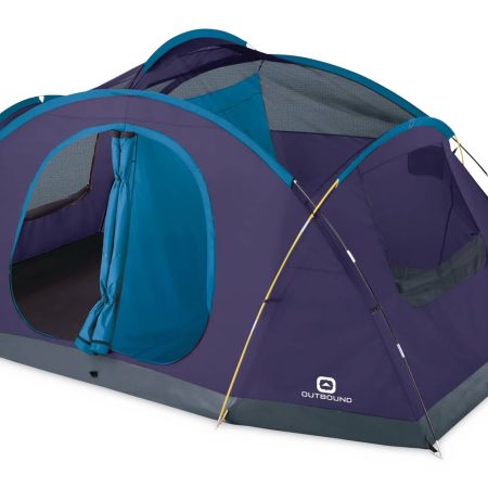 Outbound 3-Season, 8-Person, 2-Room Camping Dome Tent w/ Room Divider, Rain Fly & Carry Bag