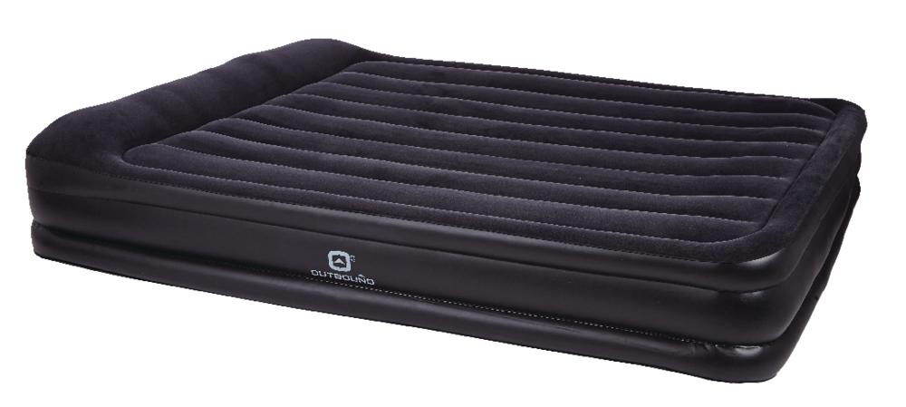 Outbound Twin Double-High Inflatable Air Mattress with Built-In Pump & Pillow