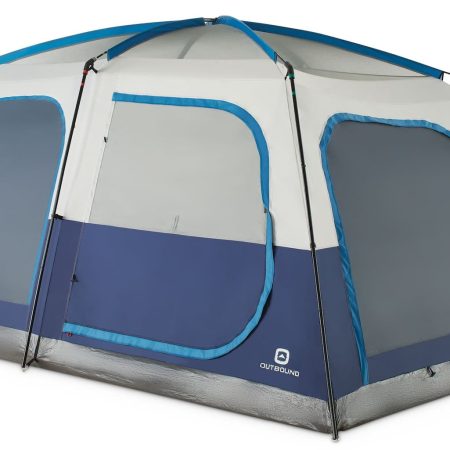 Outbound Hangout 3-Season, 10-Person Camping Cabin Tent w/ Rain Fly & Carry Bag