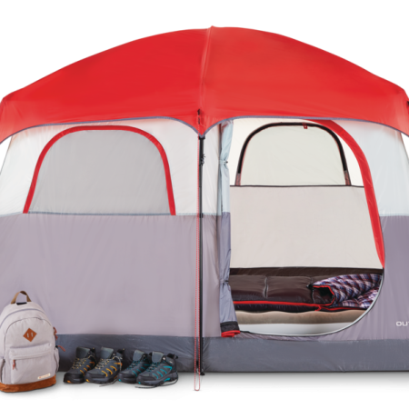 Outbound Hangout 3-Season, 6-Person Camping Cabin Tent w/ Rain Fly & Carry Bag