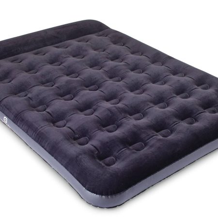 Outbound Queen Airbed with Built-In Manual Pump, PVC, Black